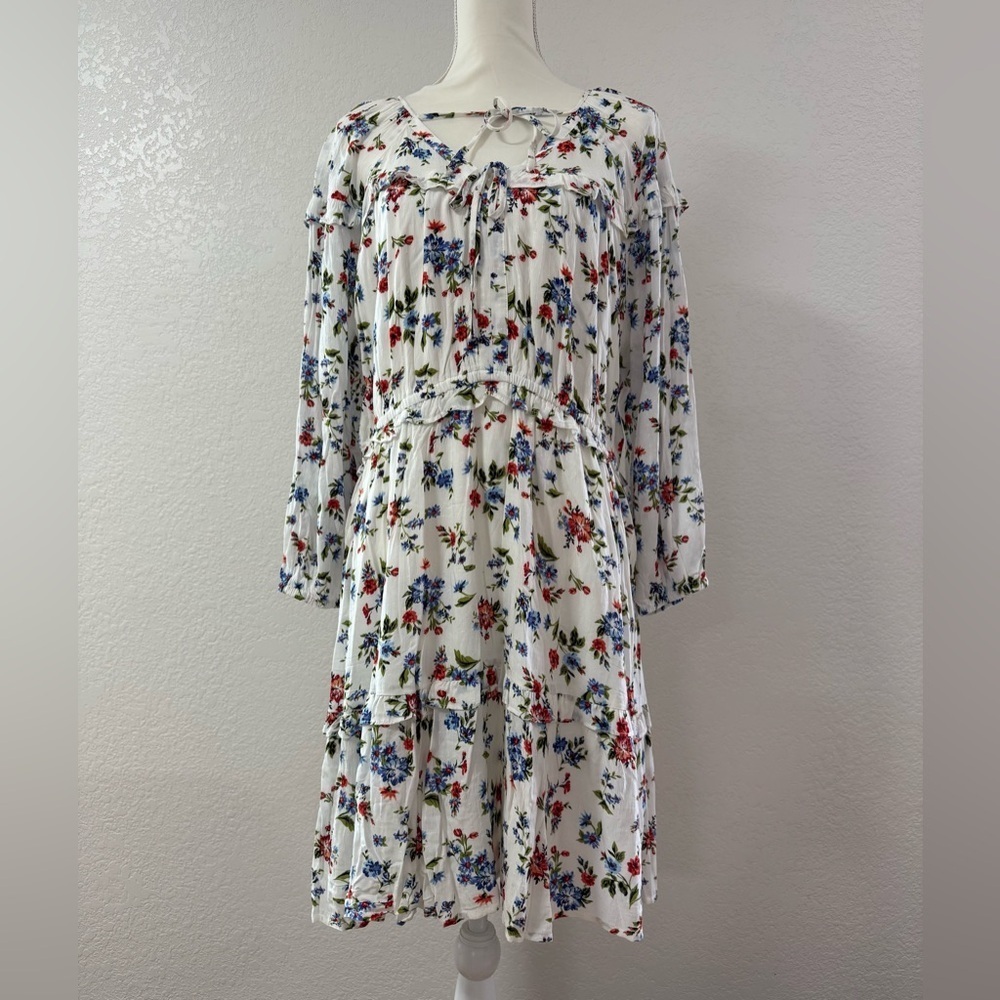 NWT!! GOOD HART Floral Print Long Sleeve Dress zs L